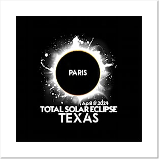 Total Solar Eclipse Paris Texas 2024 Totality Posters and Art